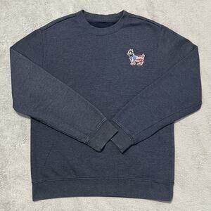 Goat USA Sweatshirt Mens M* Blue Embroidered Logo Long Sleeve Crew Neck